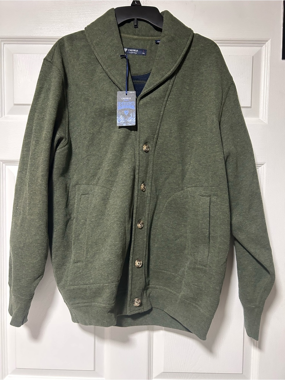 Cremieux Shawl Collar Button Up Cardigan Sweatshirt